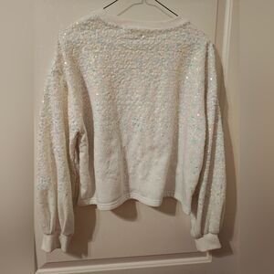 JODIFL White Sequin Top